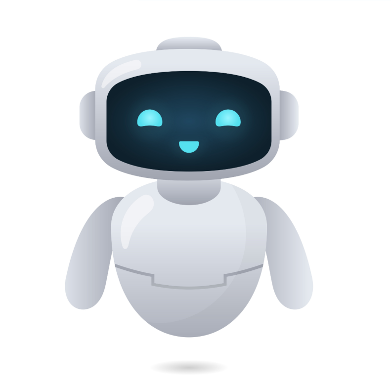 Illustration of a friendly robot representing an AI assistant.